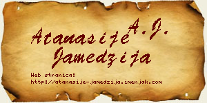 Atanasije Jamedžija vizit kartica